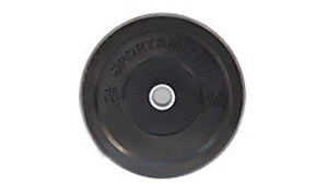 Olympic Rubber Bumper Plate, Sportsmith, 45lb, Black